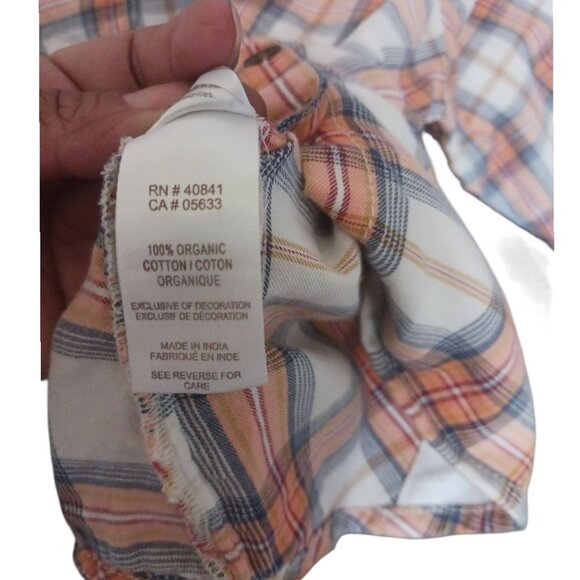 Aventura Women Plaid Button-Up Long-Sleeve Organic Cotton Multicolor Small - Picture 12 of 14